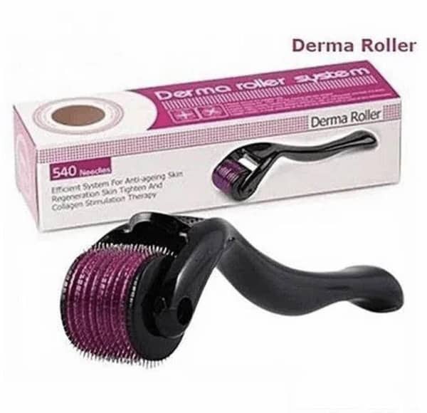 Derma Roller 0.5mm – 540 Titanium Micro Needles | Advanced Microneedling for Hair Regrowth, Skin Rejuvenation, Anti-Aging & Acne Scars | Wrinkle Removal Beauty Tool for Men & Women