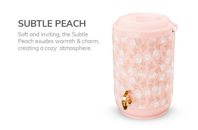 Graceware Breeze Premium Insulated Water Cooler (9.6L) – Elegant Floral Design with Gold-Finish Tap – Keeps Drinks Cold for 8-10 Hours