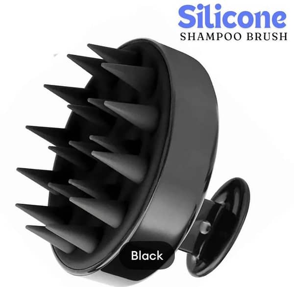 Silicone Scalp Massager Brush | Gentle Head Scrubber for Shampooing and Dandruff Treatment | Manual Massager for Wet and Dry Hair