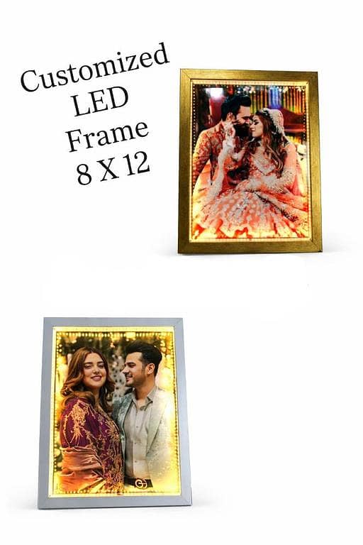Customized LED Photo Frame 8x12 | Light-Up Picture Frame Gift for Couples, Wedding, Anniversary | Premium Decorative LED Frame for Home Decor