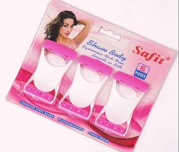 Set of 6 Women's Body Safety Razors for Face, Arms, and Legs – Smooth Shaving Blades for Hair Removal