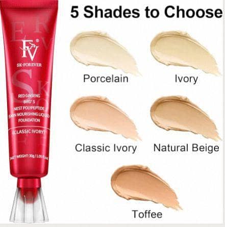 FV Waterproof Liquid Foundation for Oily & Combination Skin - Oil-Control Matte Finish (30g)