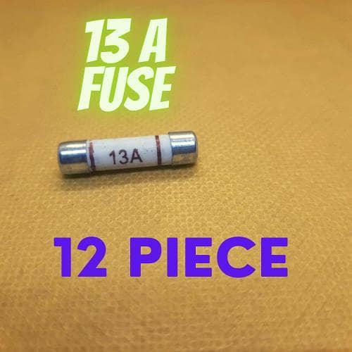 13A Domestic Fuses 12Pcs British Plug Top Household Mains 13amp Cartridge Fuse 6mm x 25mm