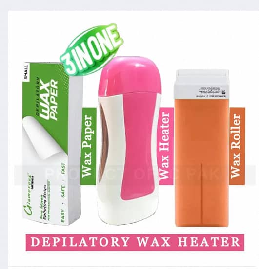 3-in-1 Wax Heater Machine Kit by Ultimate | Hot Wax & Roll-On Warmer with Waxing Paper for Effective Hair Removal for All