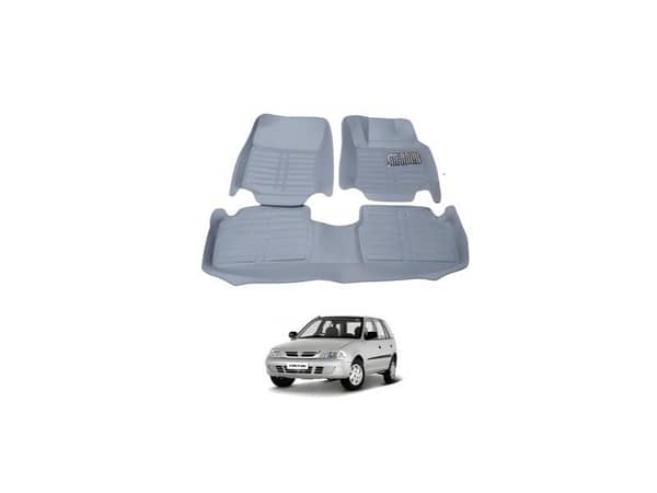 Premium Quality 5D Floor Mats for Suzuki Cultus (2000–2016) – Custom Fit Black Leatherite 3-Piece Set