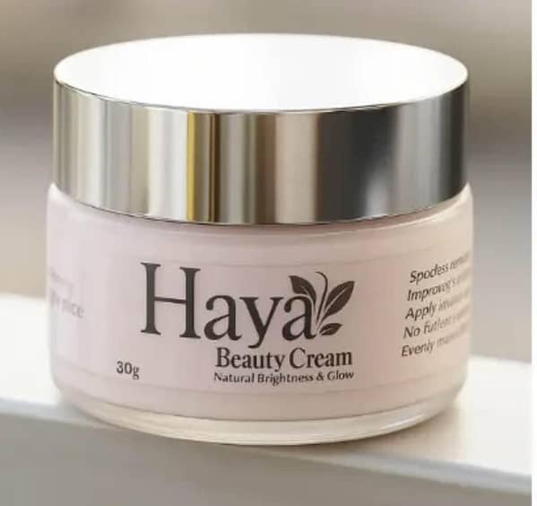 Haya Beauty Cream by Rabi Pirzada – Whitening and Glowing Skin Formula for All (30g)
