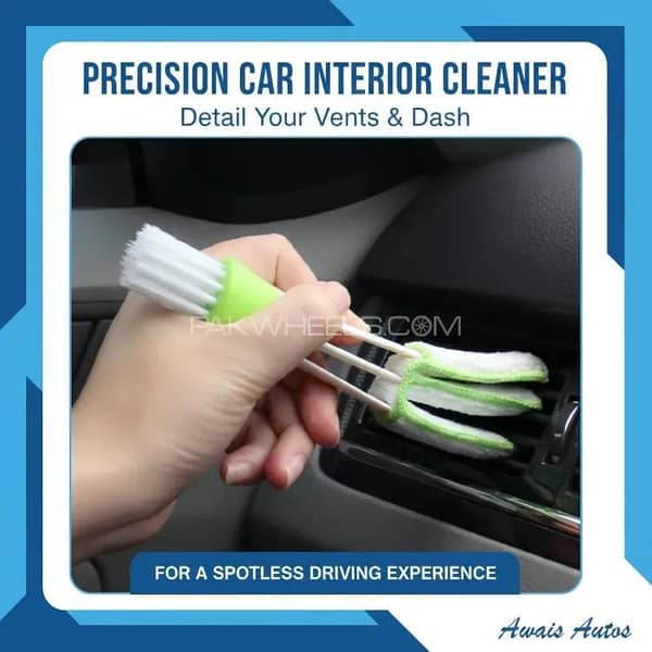 2-in-1 Car AC Vent Cleaning Brush & Dust Tool