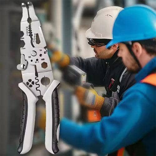 Multifunctional Wire Stripper Crimper Cable Cutter Pliers, Professional Wire Stripping Tool with Elbow, Electrician Pliers Tools and Cable Stripper