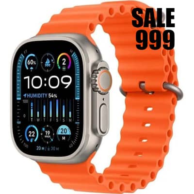 Orange Textured Strap Digital Watch for Men Women