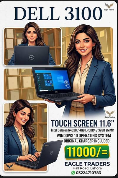 Dell 3100 chrome book / Touch screen 11.6