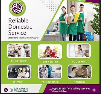 House Maids, Helper , Baby Sitter, Chef cook , Couple , Driver , Nurse
