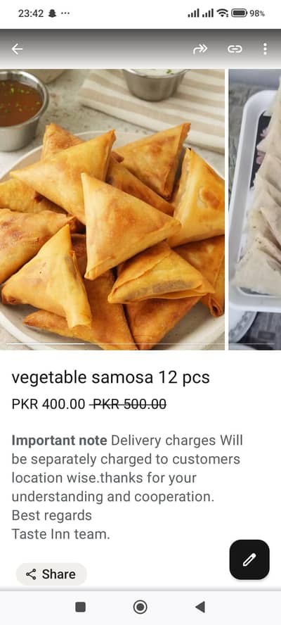 fresh friend chicken samoosa, shami kabab n rolls