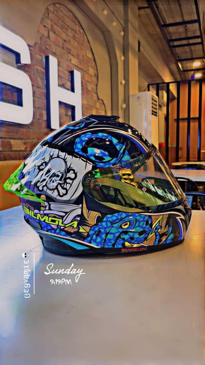 bilmola helmet octo blue nex edition