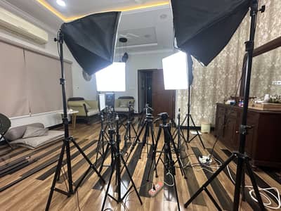 Professional Multi-Light Photo Studio Full Setup