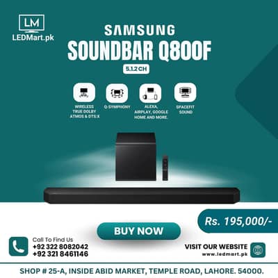 SAMSUNG soundbar Q800F 5.1. 2 CHANNEL DOLBY 