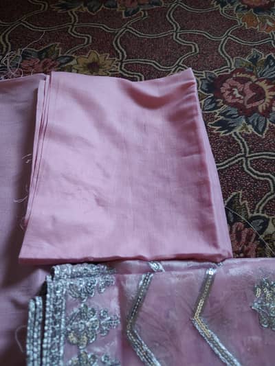 Organza Unstitched 3pc Suit