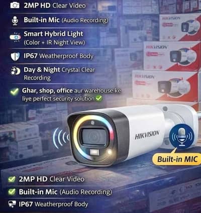 hikevision DVR with 4 cameras hard disk 500gb BRAND NEW