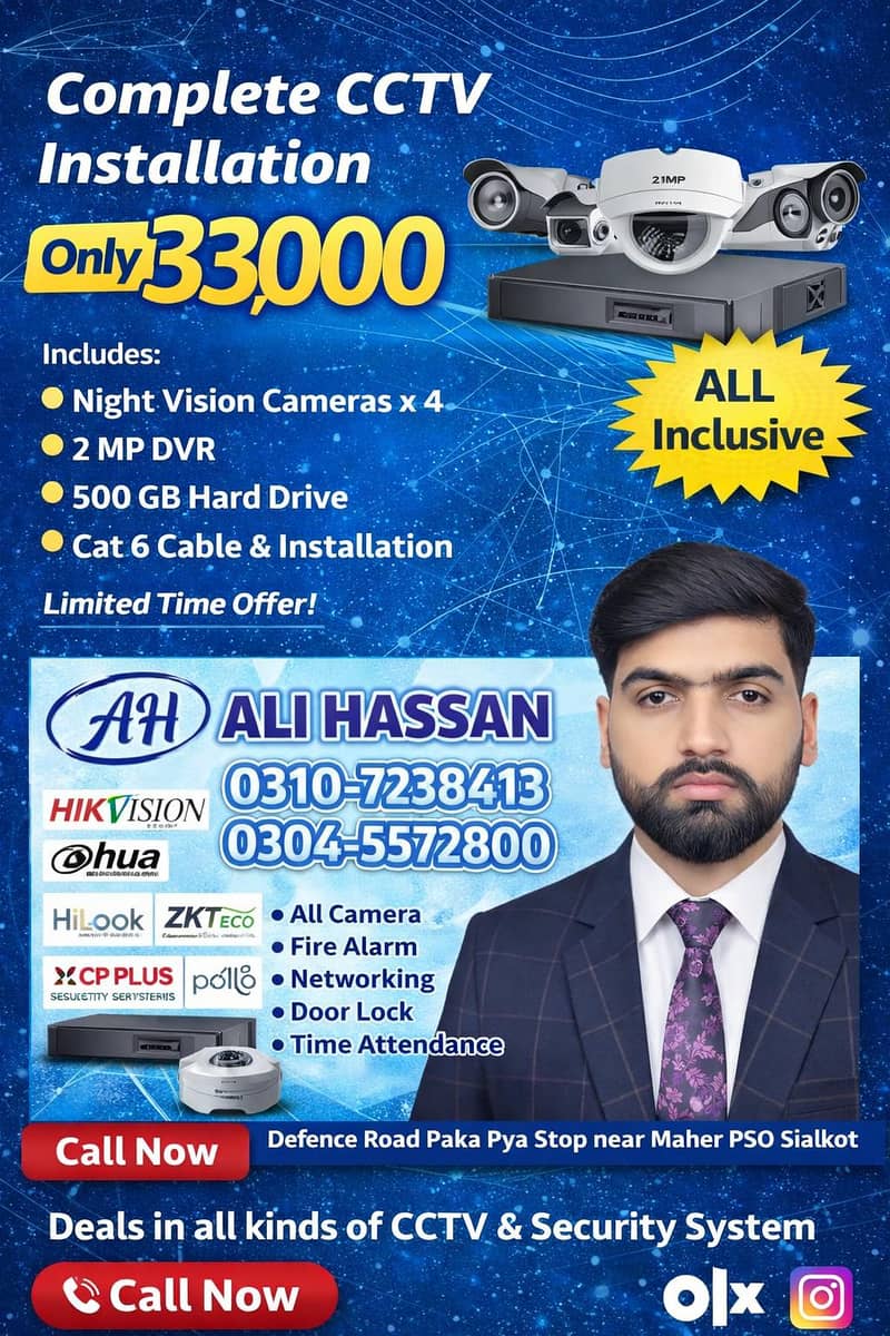 CCTV camera + installation 0