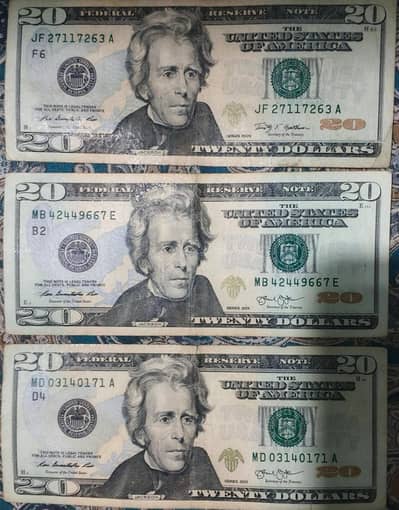 USD $20 Notes ( Total $280) – circulated condition (Check & Pay)