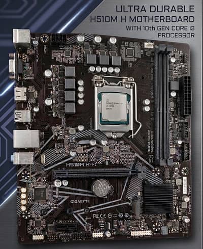 Intel i3 10th Gen 10100F + Gigabyte H510 Motherboard