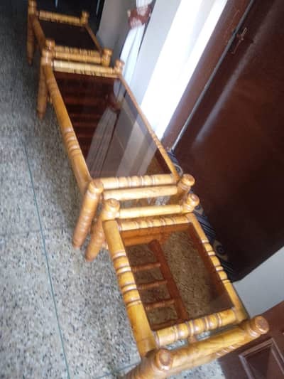 Table set  3 pieces  & One small table (Stool).