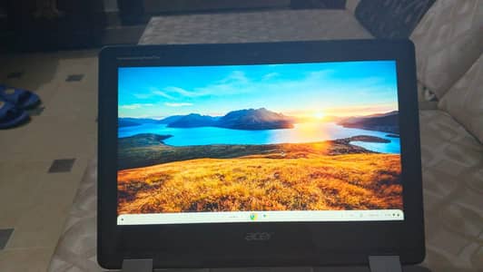 Touch screen Chromebook rotated