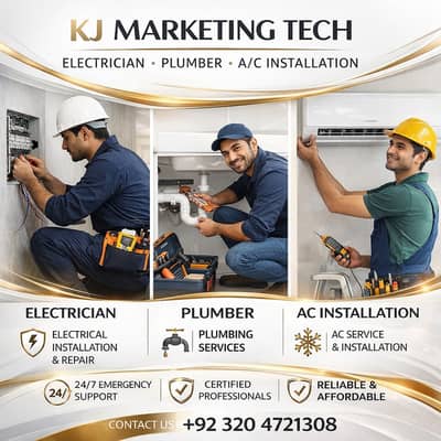 Electrician Services, Plumber Services, AC Installation Services