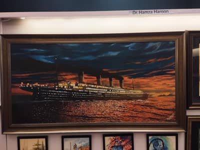 titanic ship painting