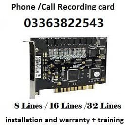 Telephone Voice Call Recording card for Call Recording+Software insta