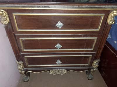 Solid Sheesham Wood Heavy Carved Side Tables Set