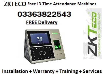 ZKTeco Biometric + Face ID Time attendance + installation & services