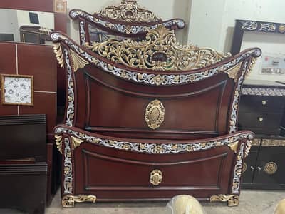 Premium Victorian Style Double Bed with dressing table 2 side table