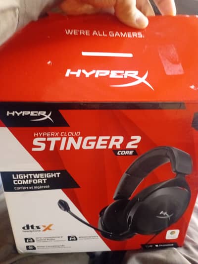 Hyper x stinger headphones just box opened