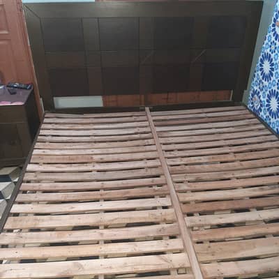 Bed with side tables