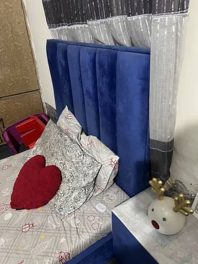 Single bed with side table