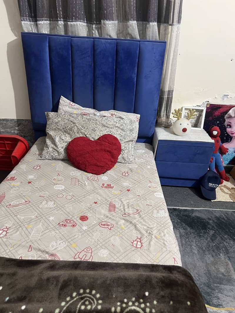 Single bed with side table 2