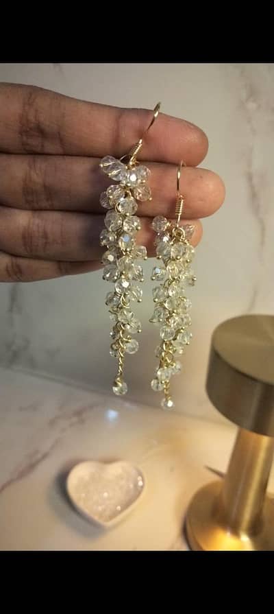 handmade crystal earrings
