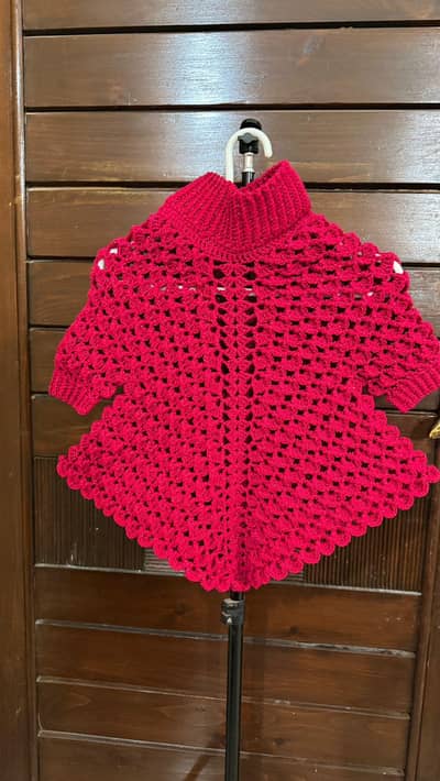 hand made baby girl poucho