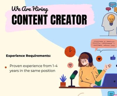 Full-Time Content Creator for YouTube, TikTok & Reels (Urgent)