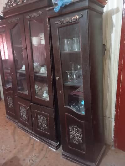 kitchen cabinet, crockery unit, or dish cabinet