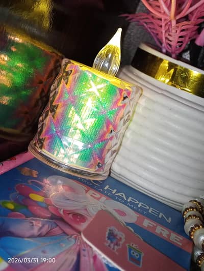 A decorated candle 