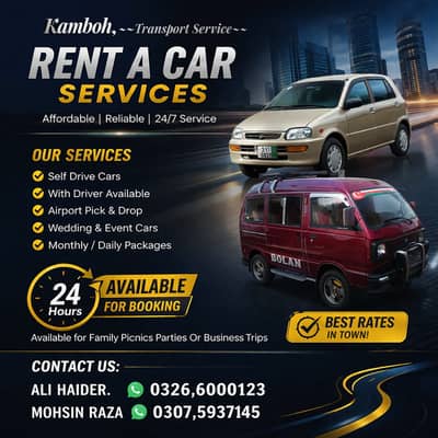 Rent A Car Service | Affordable Cars for Daily & Monthly Use