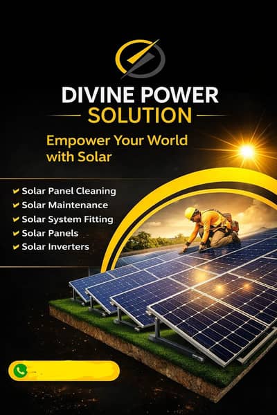 solar panels / solar inverter / batteries / and fitting