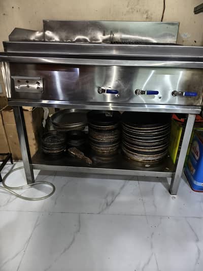 Burger Grill with Hot Plate