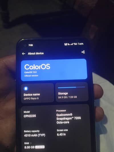 OPPO Reno 6 8/128 Pta Approved
