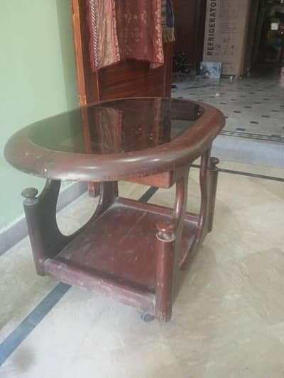 two sofa chair and table