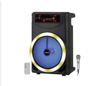 LR-801 | 8 Inch Portable Bluetooth Speaker with Karaoke Mic AUX Suppor