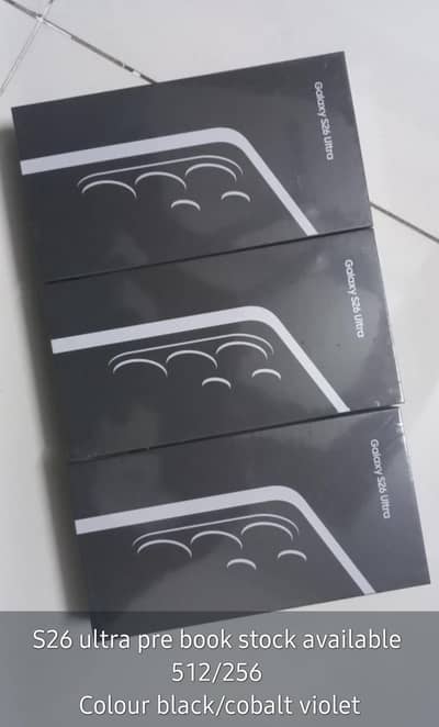 s26 ultra prebook stock with tab gift (512/256)