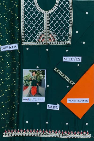 Lawn is here  3 PC kids  Lawn is here  Lawn Eid collection  3pc kids