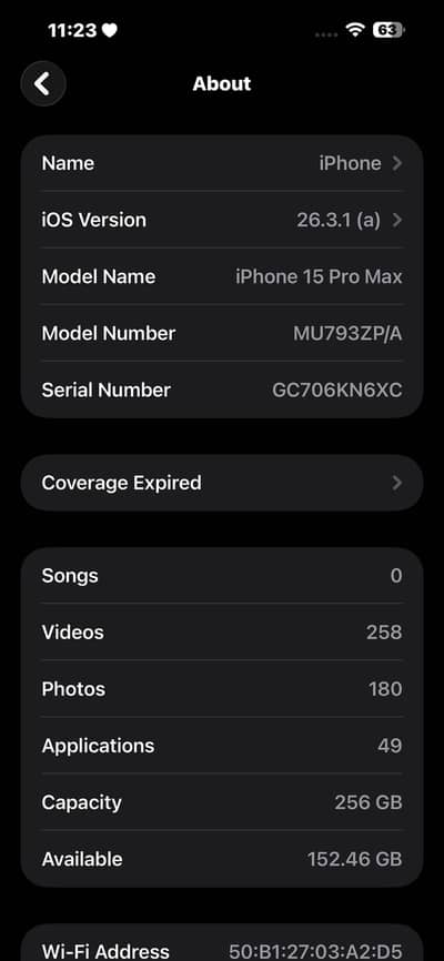 85 % battery good condition 10 by 10 only mobile